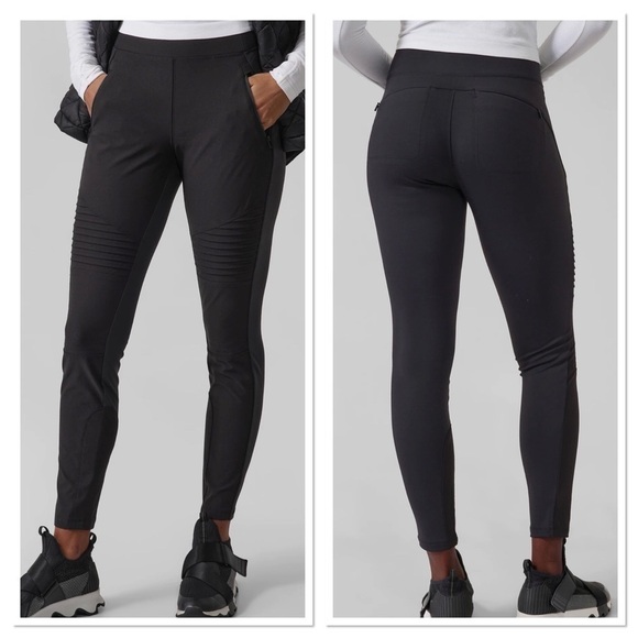 Athleta Headlands Hybrid Moto Tight Black - Picture 1 of 12